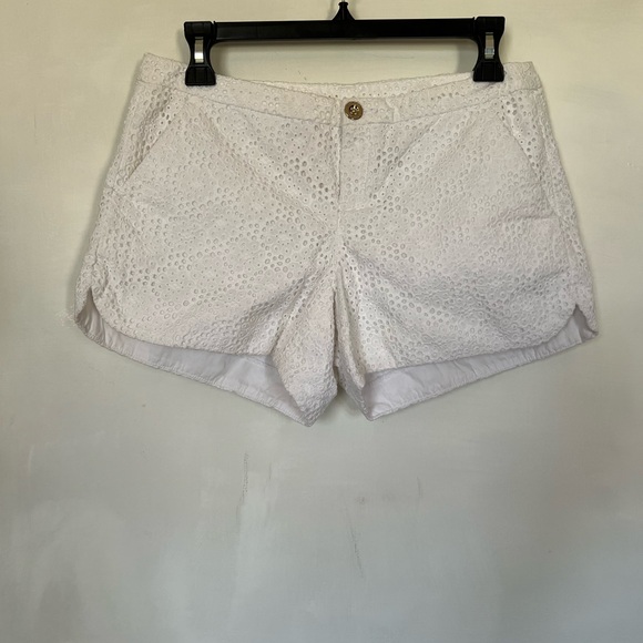 Lilly Pulitzer Pants - Women's White Eyelet Shorts